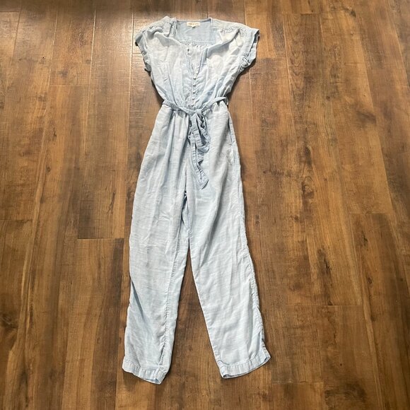 Anthropologie Cloth & Stone Chambray Jumpsuit - Size Small - Picture 2 of 10